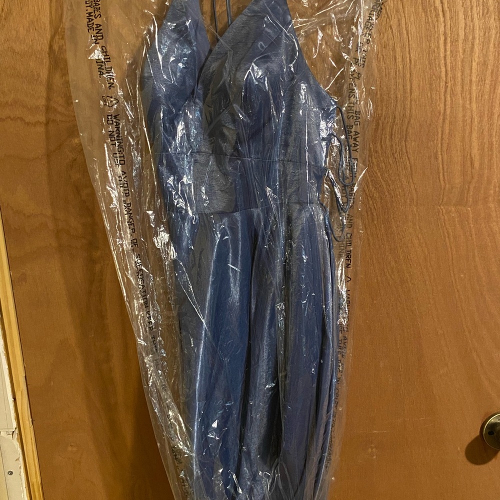 Elegant Blue Mini Dress